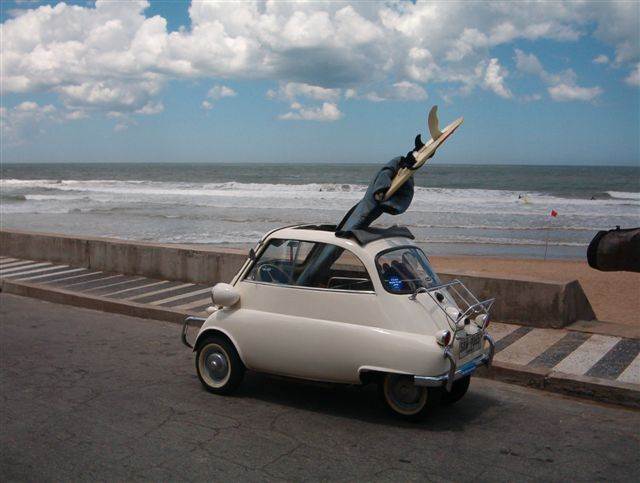 Leo Isetta And Surfboard