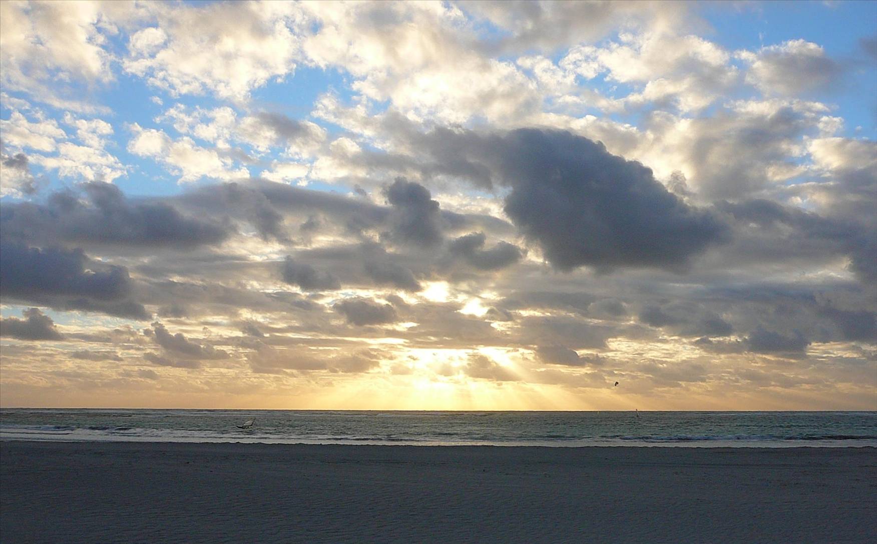 sunset over the sea