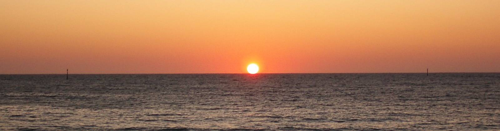 sunset over the sea
