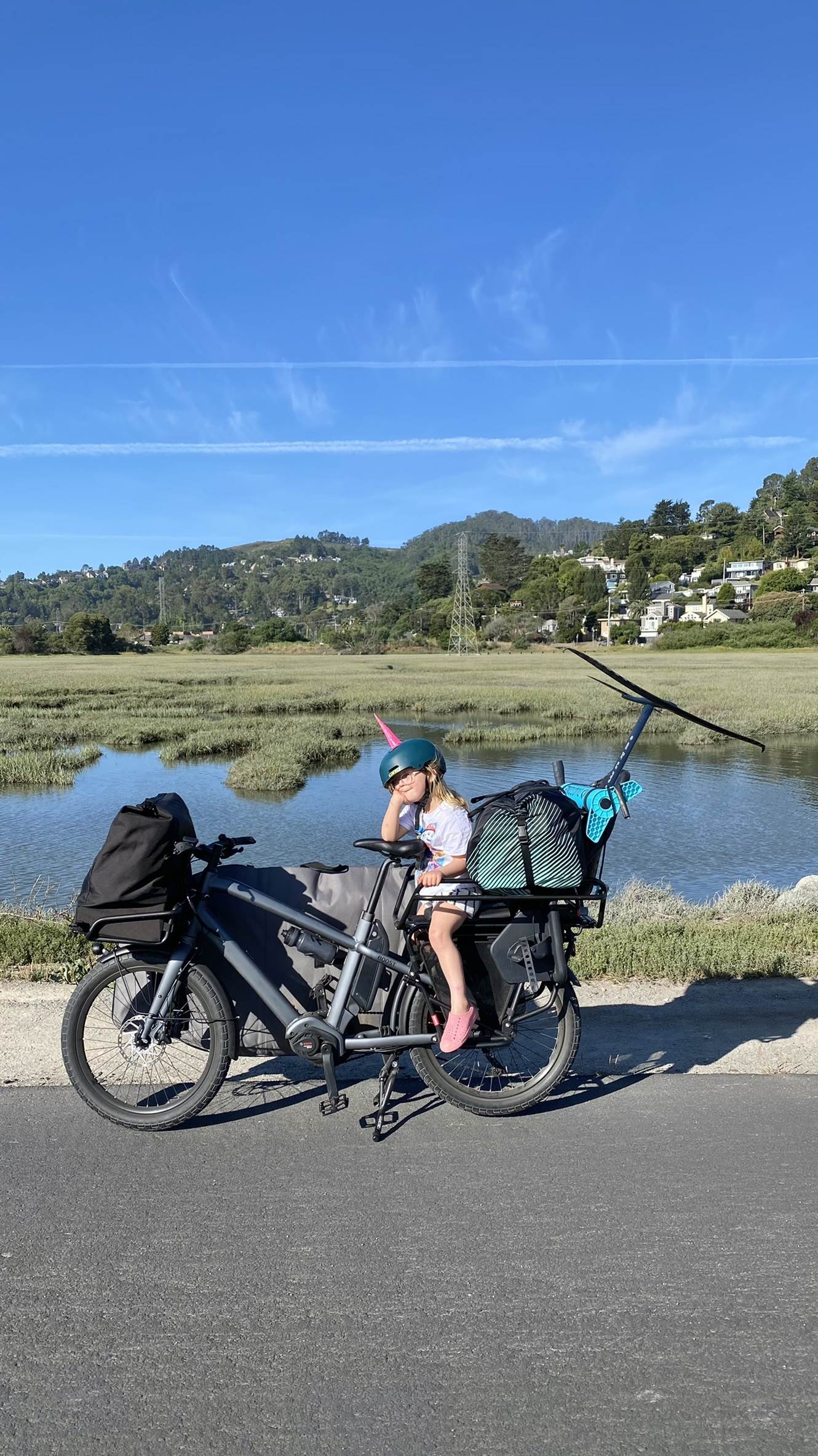 School drop off, work commute, then afternoon session on the bay