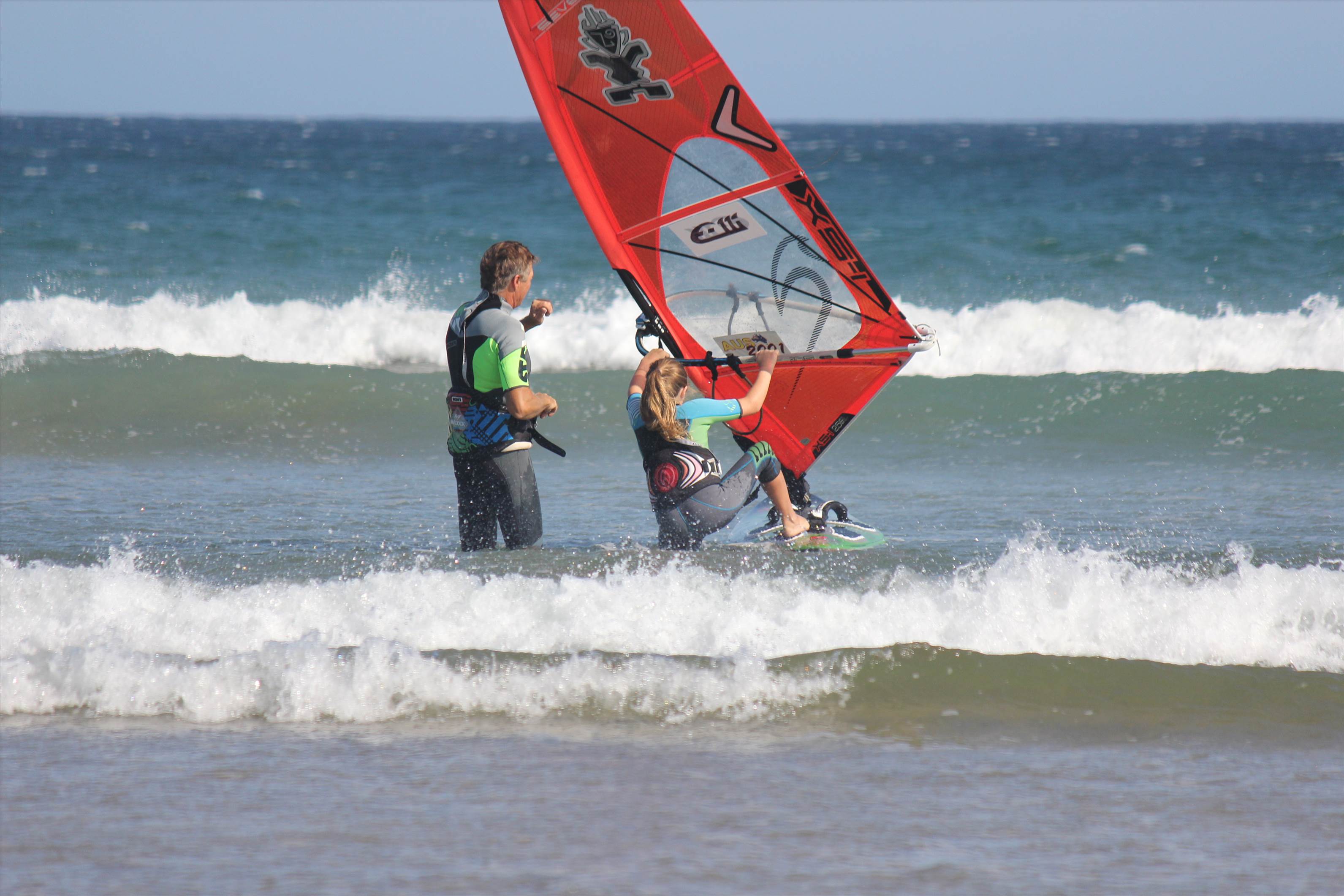 kids windsurfing Elli Halank age 10