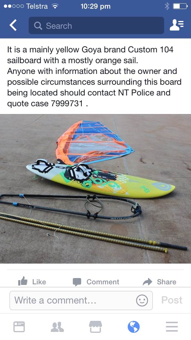 FB Post by NT Water Police