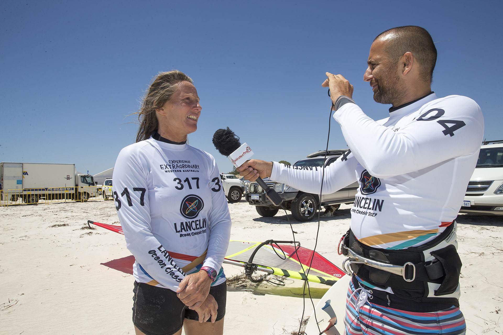 Jane Seman with Ben Proffitt from Windsurfing.TV
