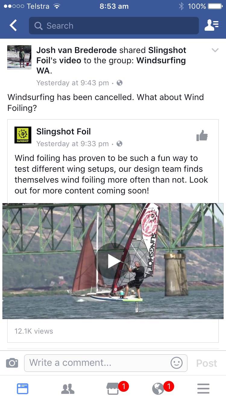 Slingshot windfoil fail