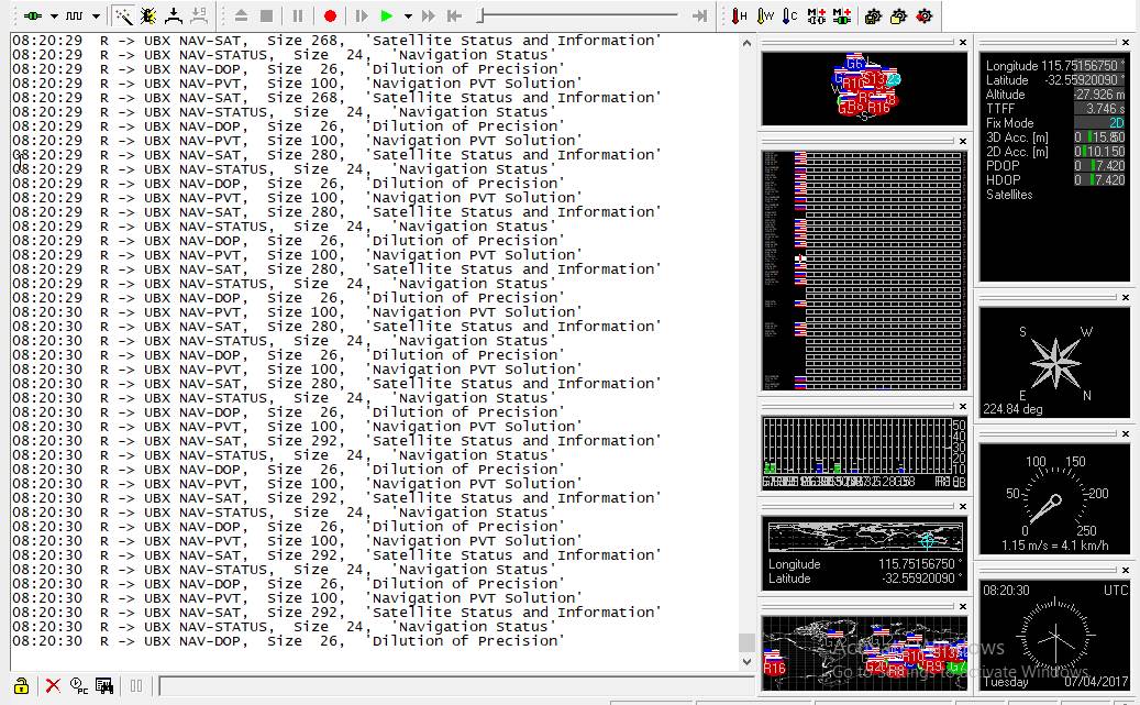 Ublox m8n UBX set up