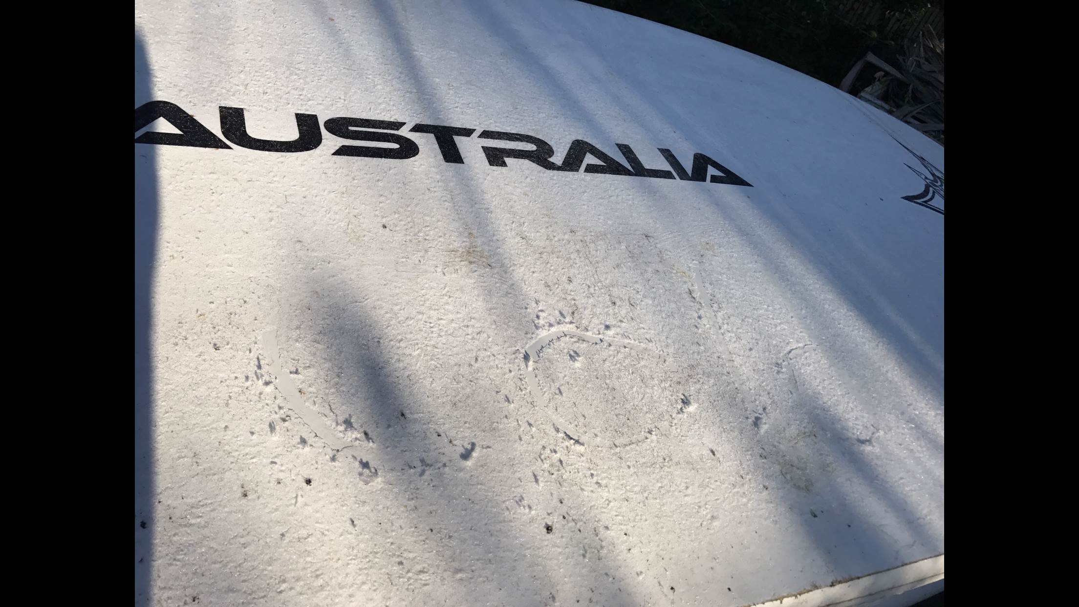 frost on board - cold in qld