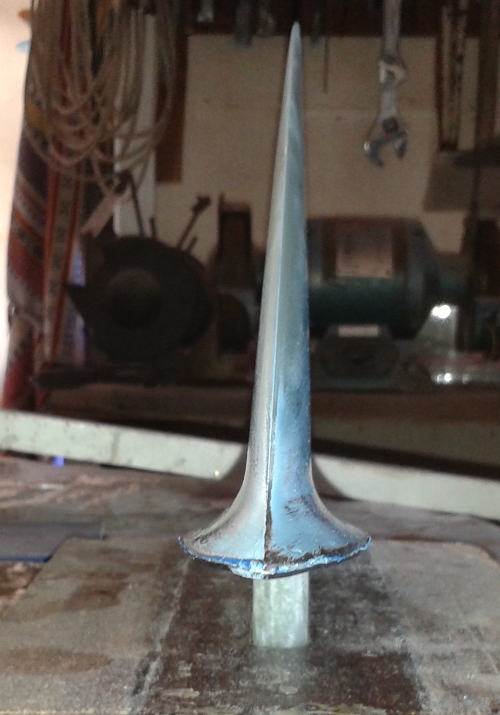 filleted delta ready to test, front view