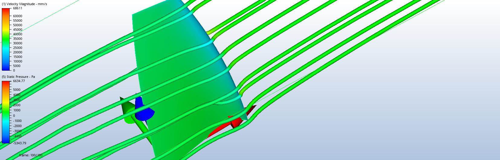 negative pressure buildup  under leading edge