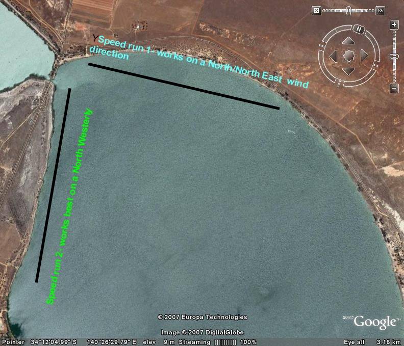 Lake Bonney Speed spots (Northern end of lake)