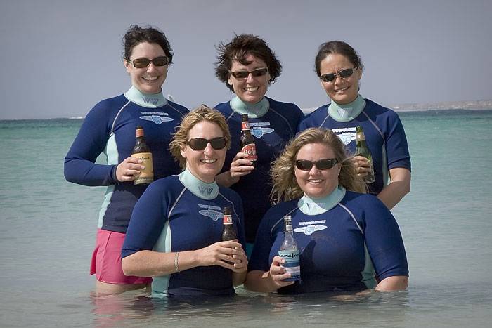 WindWarrior Speed Divas with new Blastshield tops and Beer!
