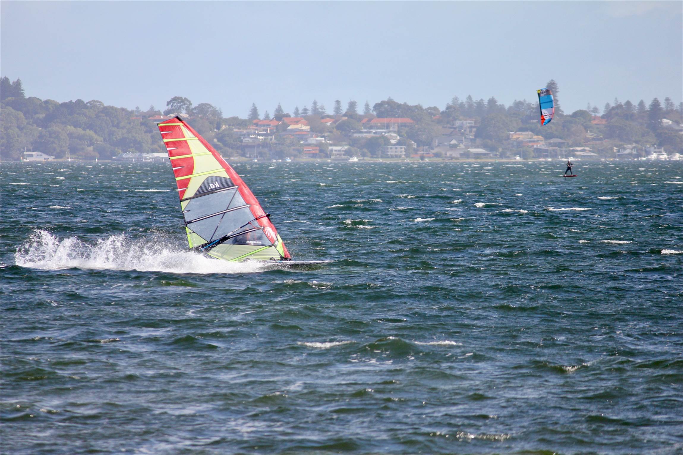 Various Windsurfers on River at Melville at the weekend