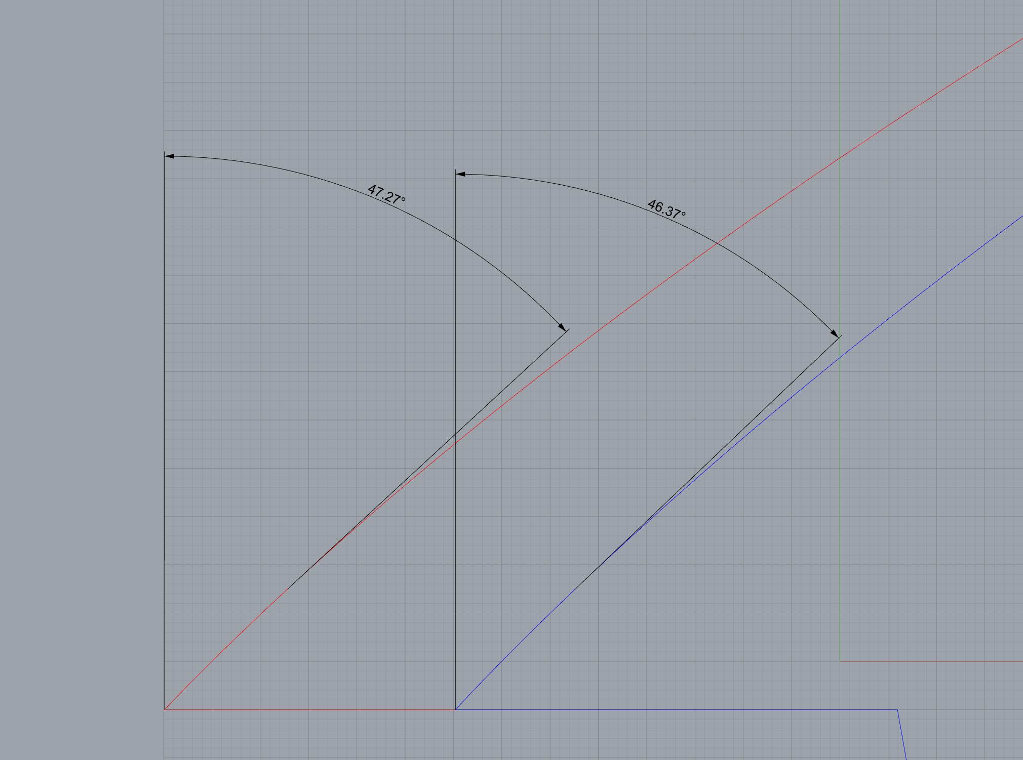 Tribal Delta fin leading edge angles