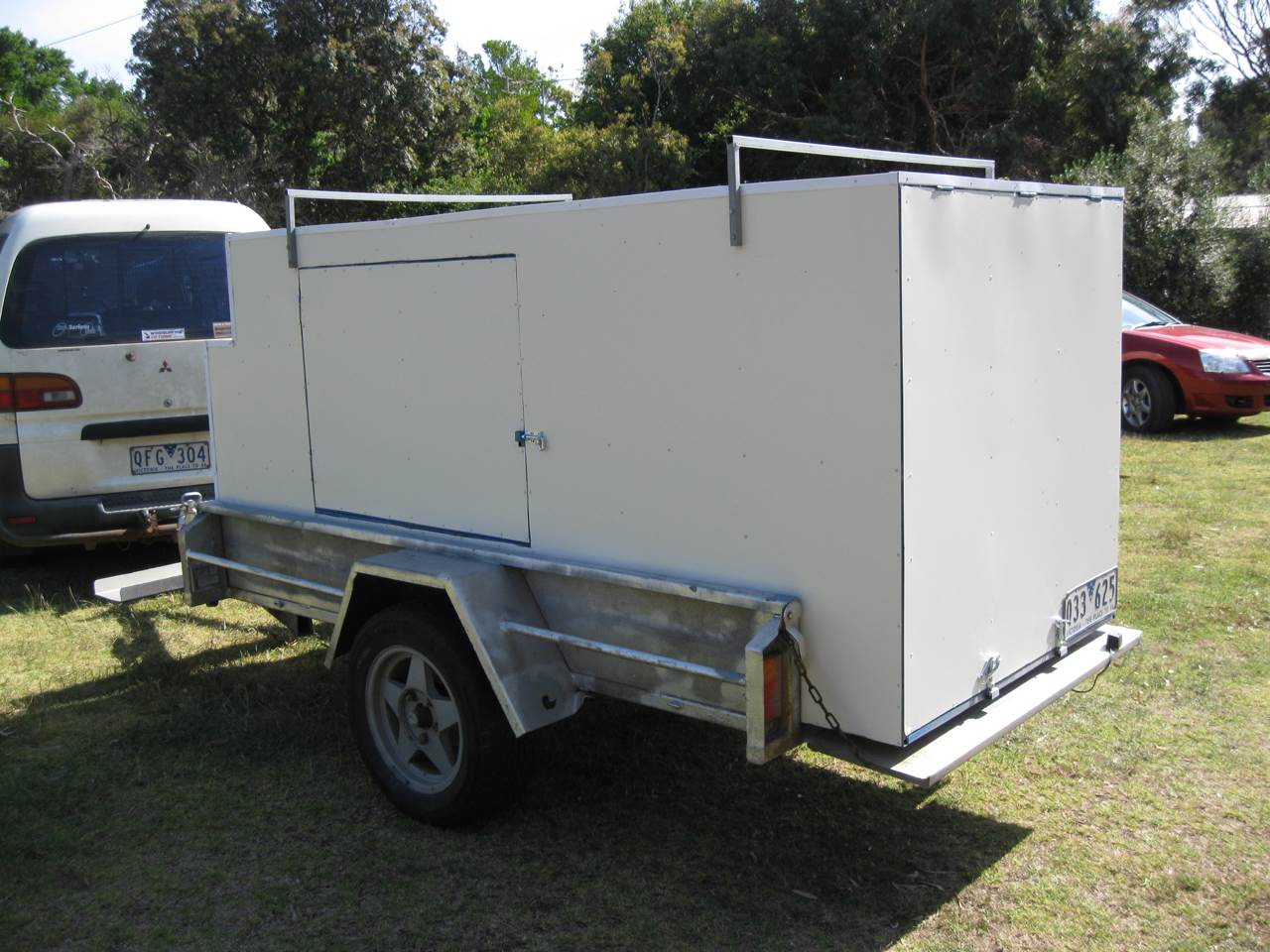 Windsurfer enclosed box for 8'x4' trailer.