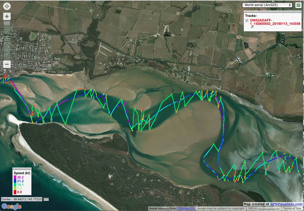 Trackmap Andrew Tarwin race