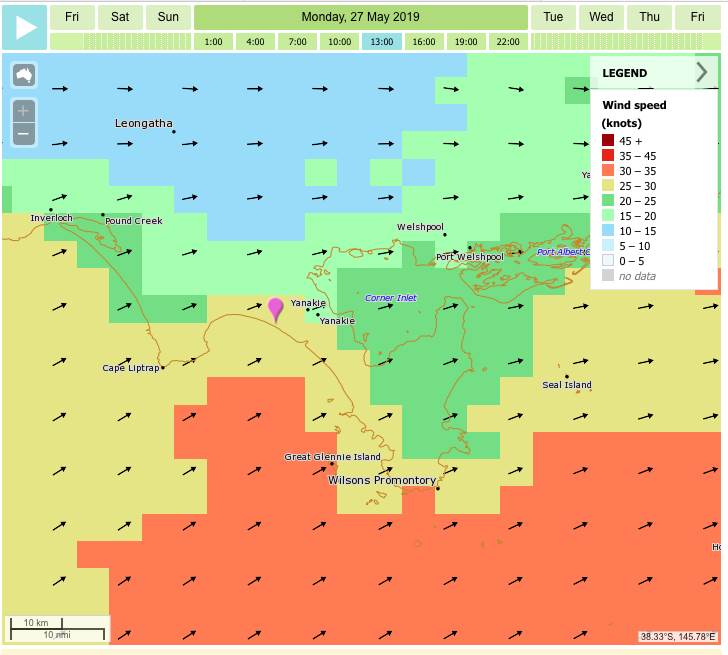 Sandy Pointy Forecasts Monday 27-05-19