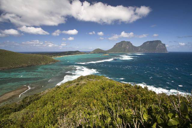 View of Lord Howe lagoon
