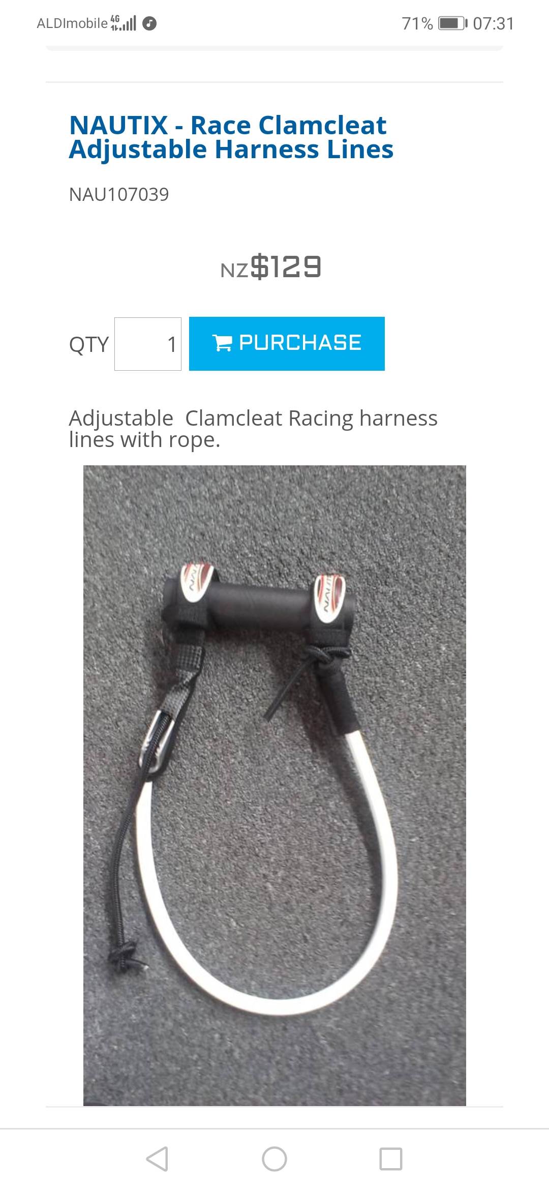 NAUTIX - Race Clamcleat Adjustable Harness Lines