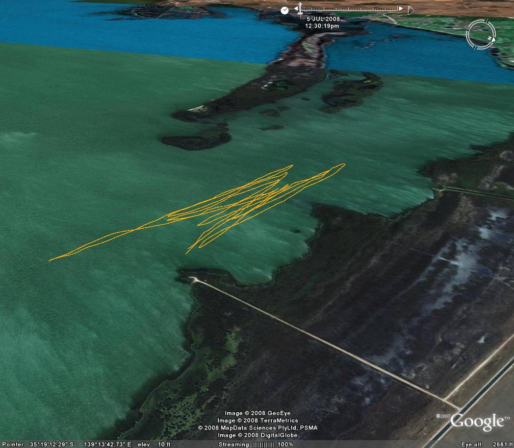 My GPS Track from the 5th of July, 2008