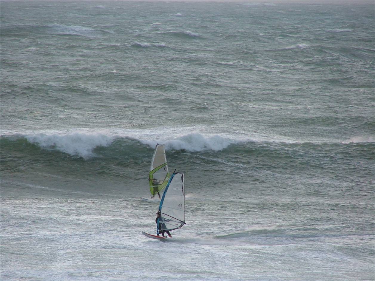 Winter at the G 5mt swell 30 knots plus