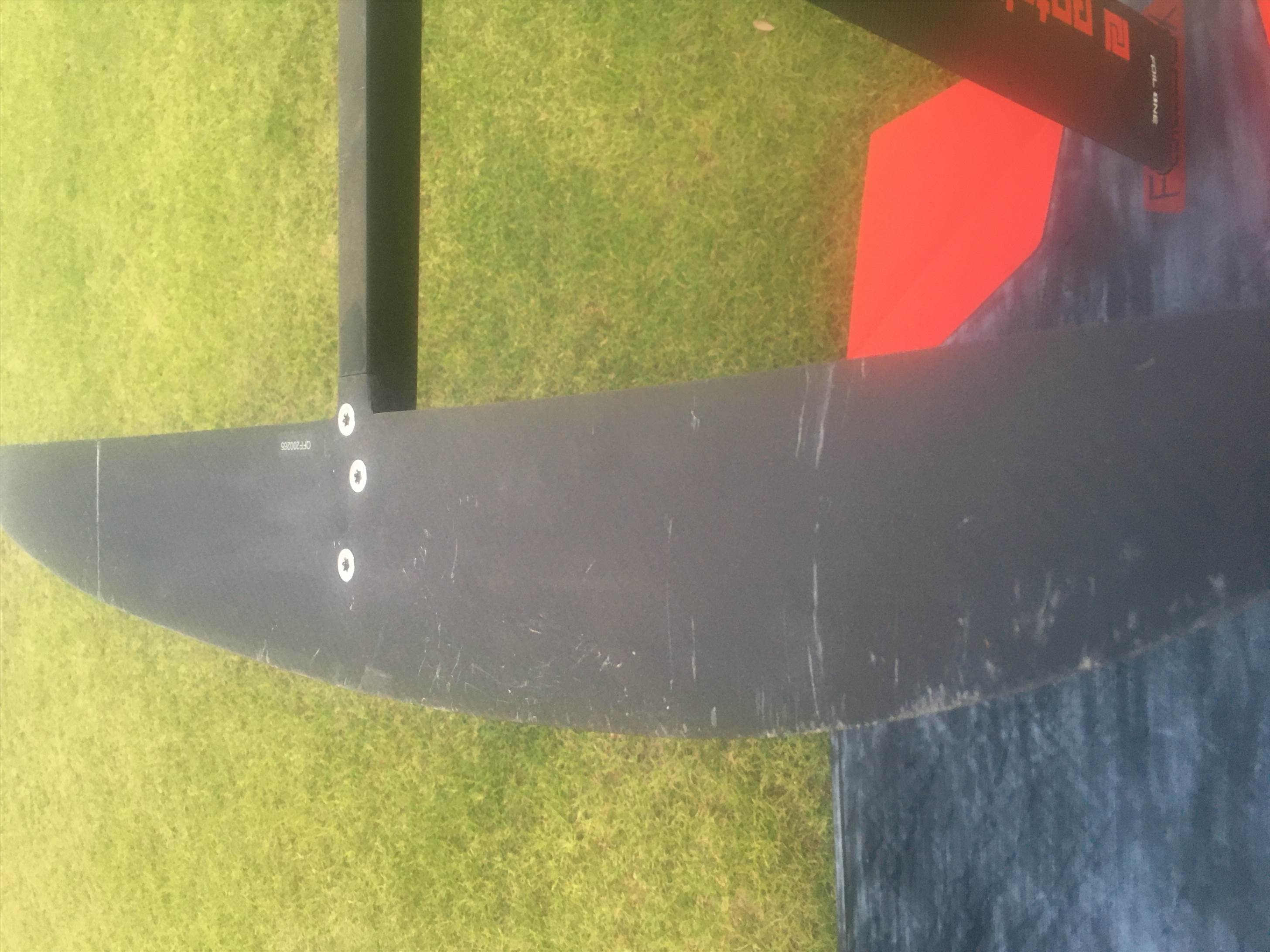 scratched front wing