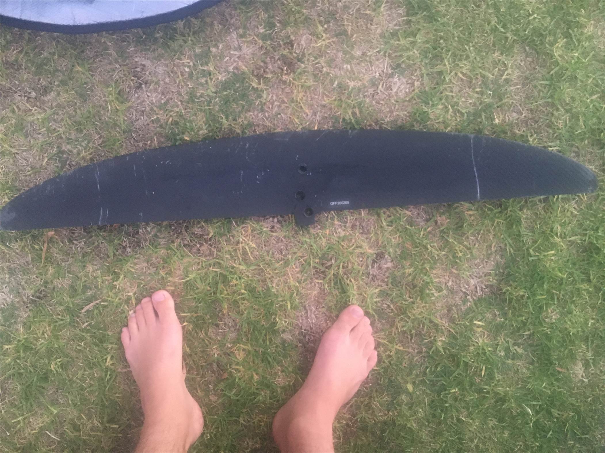 scratched front wing