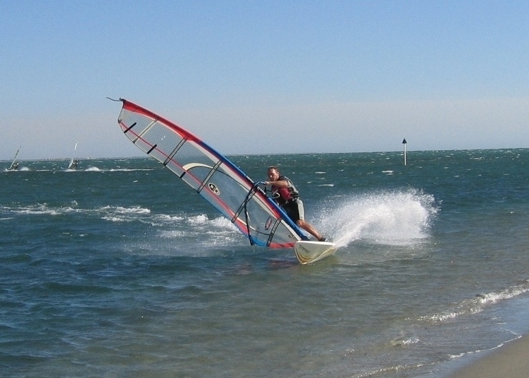 Adam's beach-jibe