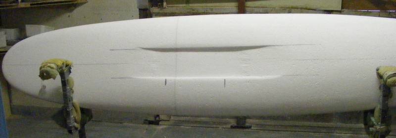 shaping mast track well in new speed board