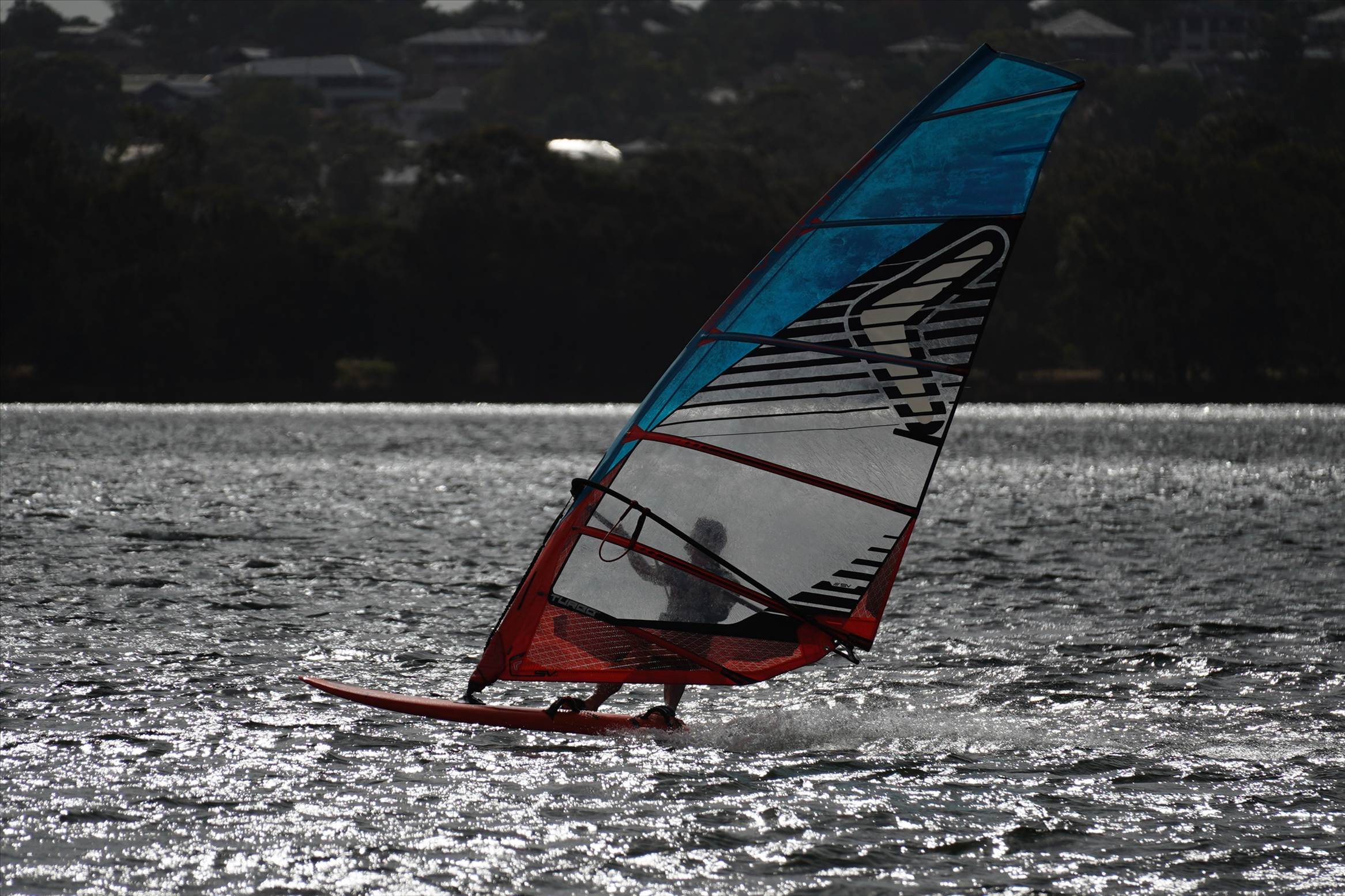 Slalom speeding on the river