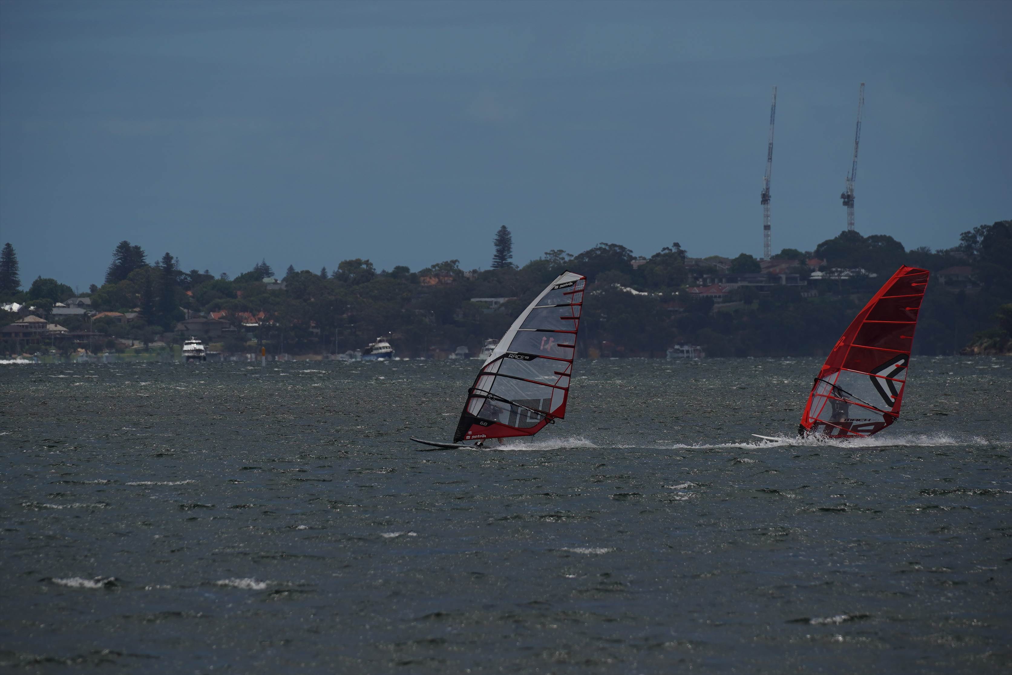 Slalom speeding on the river
