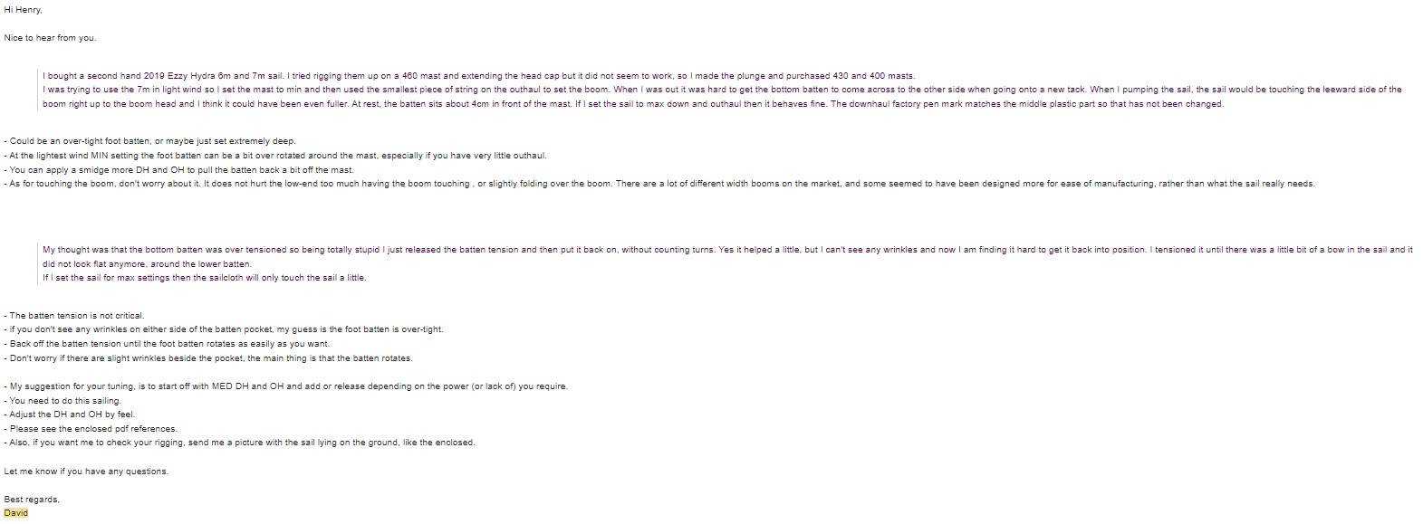David Ezzy responds about rigging hydra
