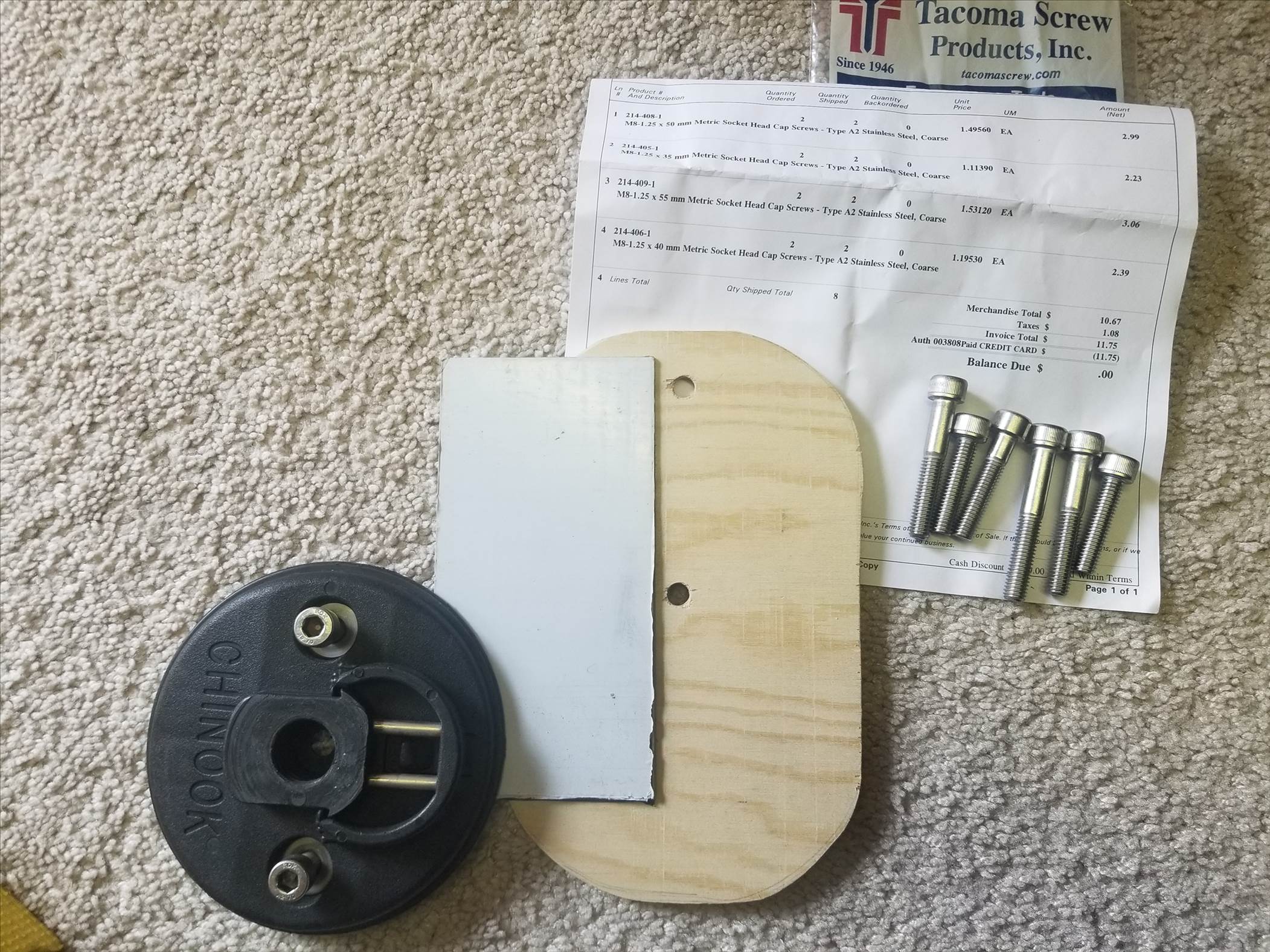 Phase 2 - Mod Chinook Double bolt quick release extension plate