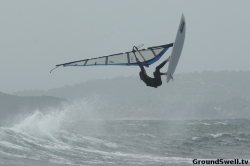 Matt getting high on the northern beaches