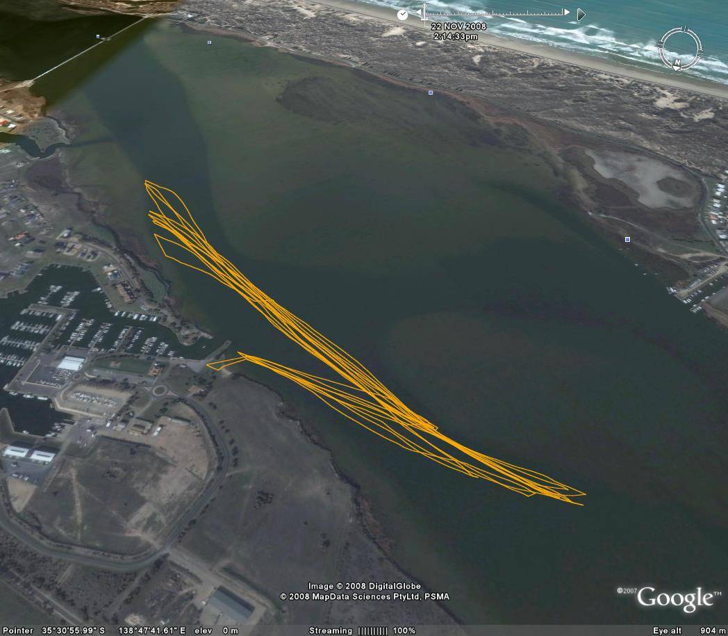 My GPS track for the 22nd of November, 2008