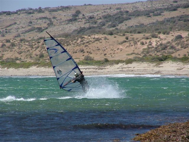 Gybing @30knots with 4.2