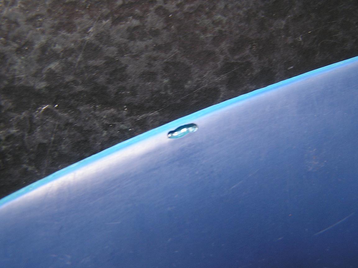 Holes in fin!