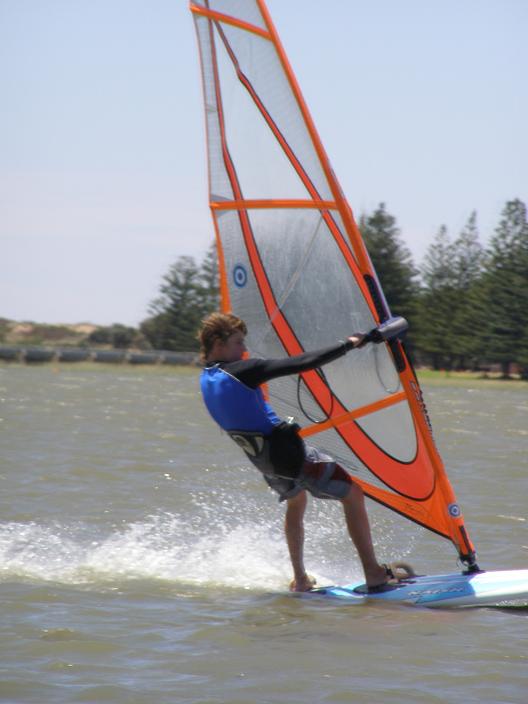 Me windsurfing on the 10th of January 2007