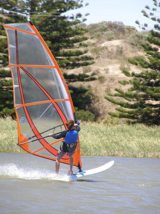 Me windsurfing on the 10th of January 2007