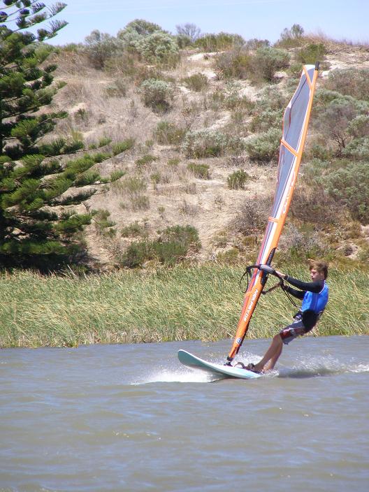 Me windsurfing on the 10th of January 2007