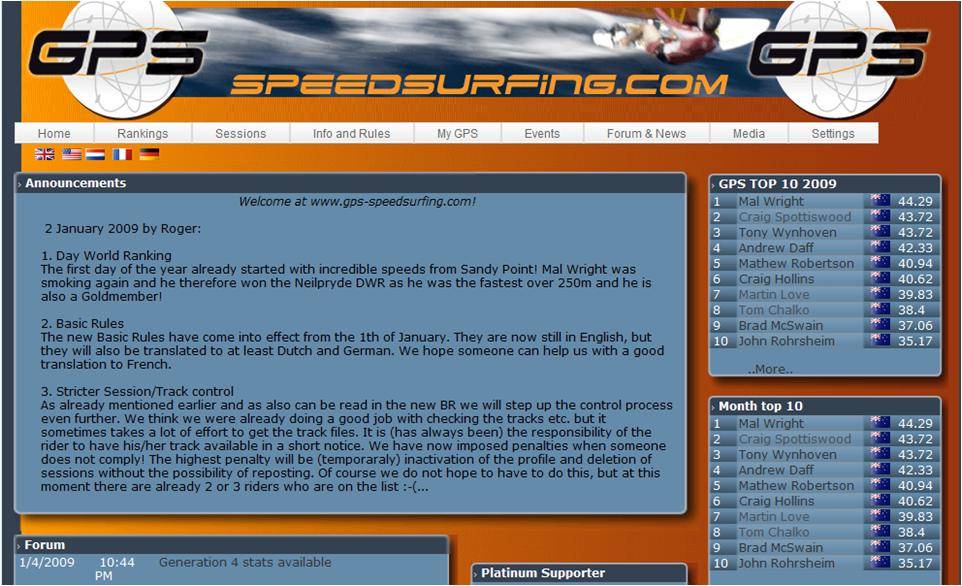 Aussie clean sweep of GPS Top 10 Ladder 2009