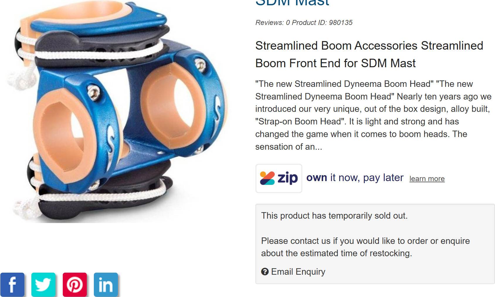 Streamline boom clamp