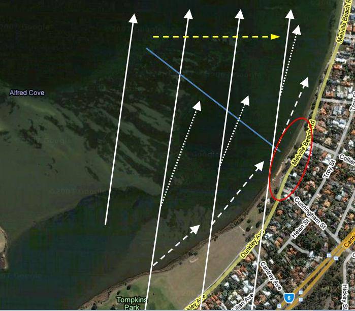 Lucky Bay wind pattern
