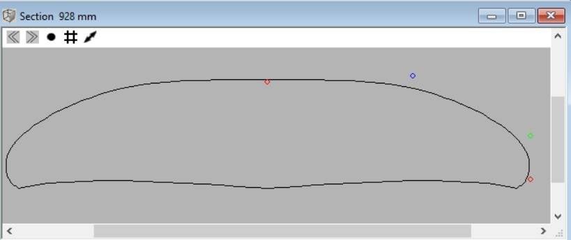 Section at 928mm