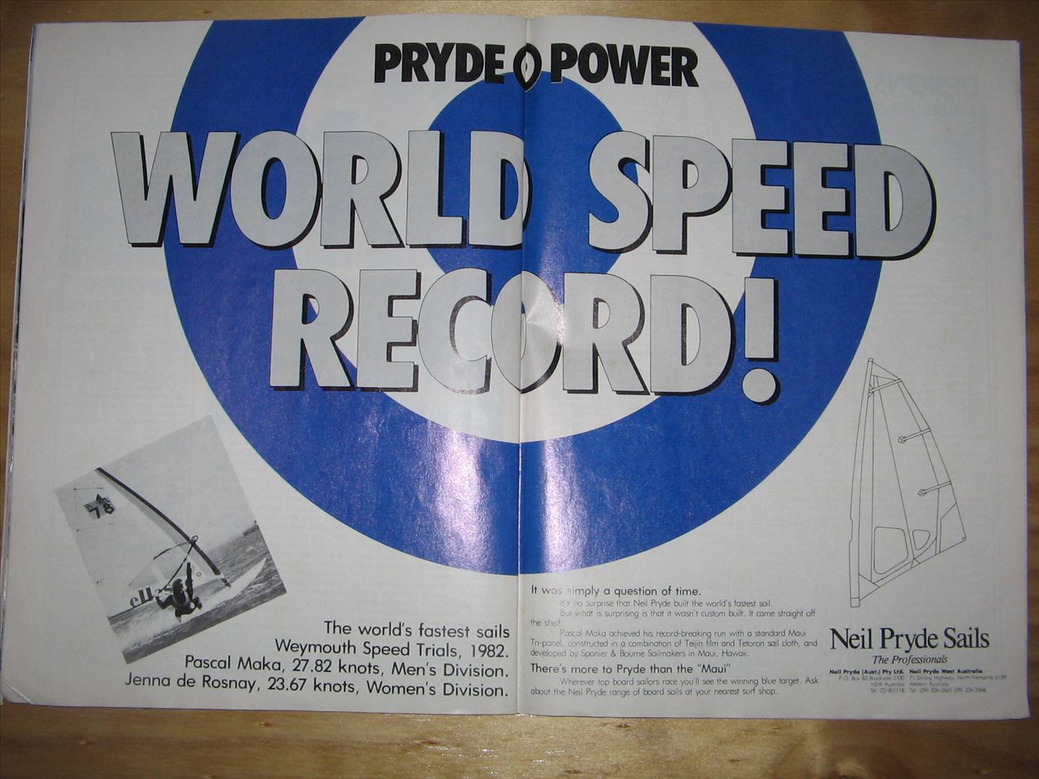 old windsurfing ads
