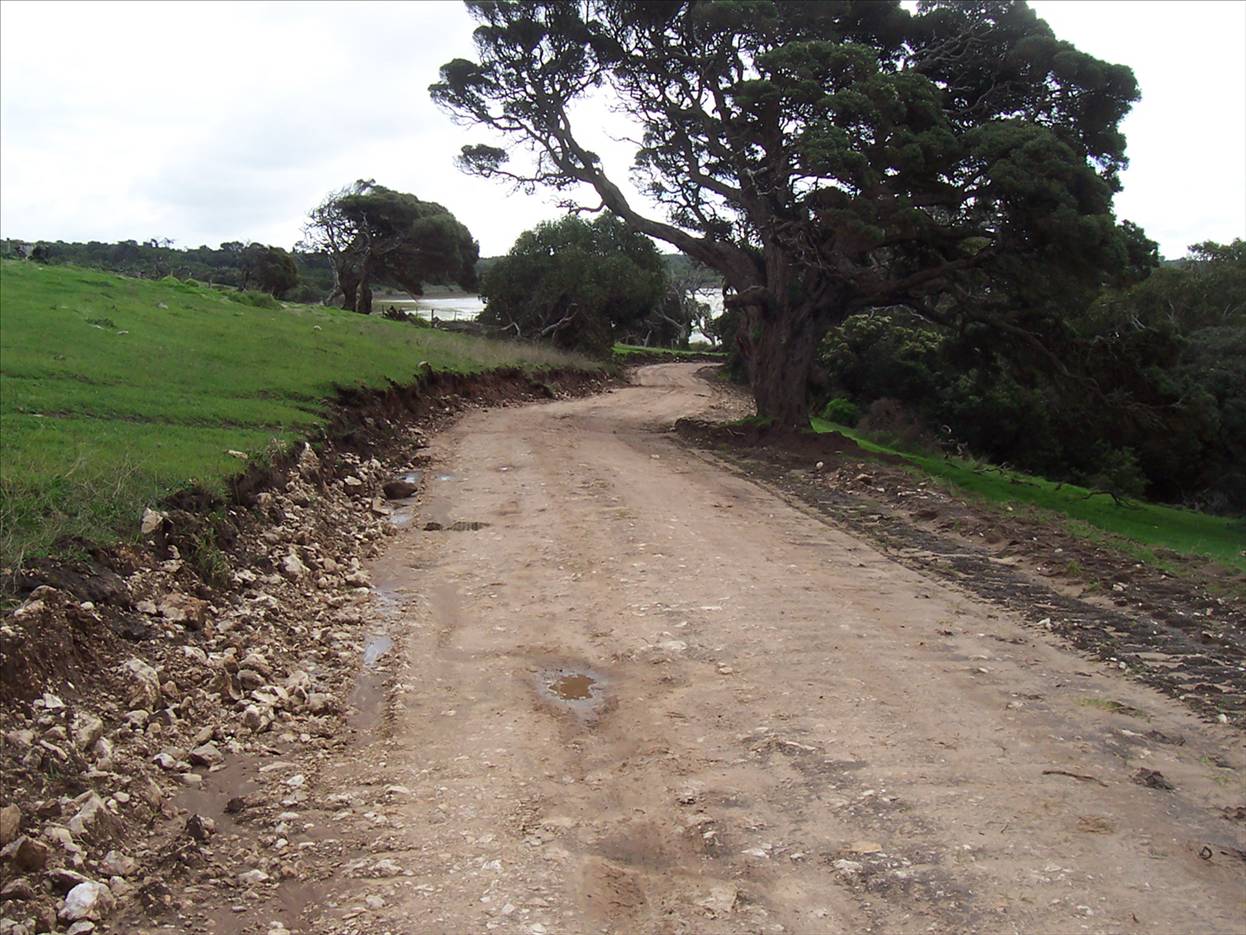 new track over rocky hill