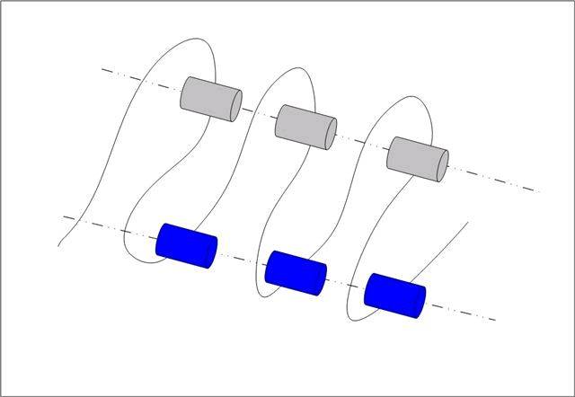 looping downhaul through a pulley