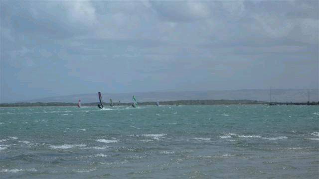Slalom comp at river mouth