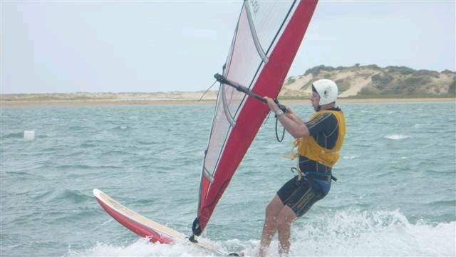 Slalom comp at river mouth