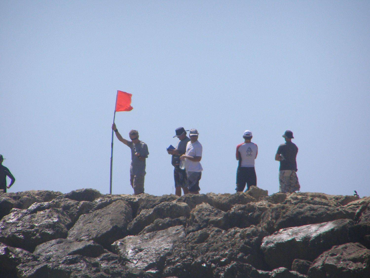 Bjorn taking time out to man the flags.