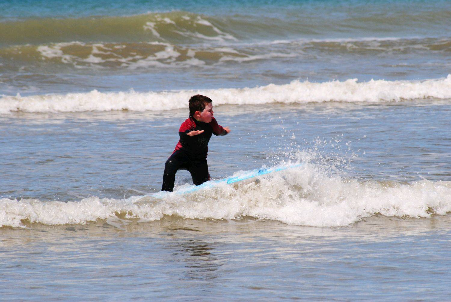 The wind didn't arrive but small wave SUPn was fun
