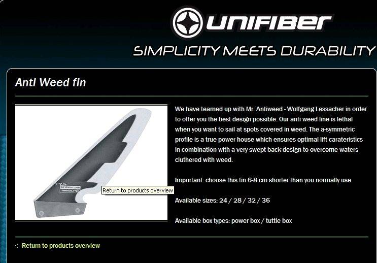 Unifiber Anti Weed Fin